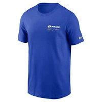 Men's Nike Royal Los Angeles Rams Sideline Infograph Lockup Performance T-Shirt