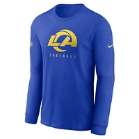 Men's Nike Royal Los Angeles Rams Sideline Performance Long Sleeve T-Shirt