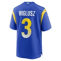 Men's Nike Sam Wiglusz  Royal Los Angeles Rams Game Jersey
