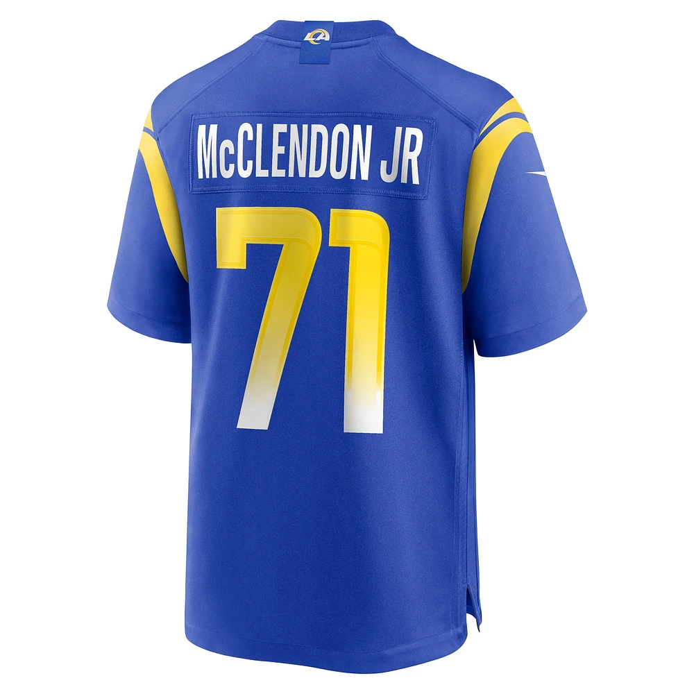 Men's Nike Warren McClendon Jr. Royal Los Angeles Rams Team Game Jersey