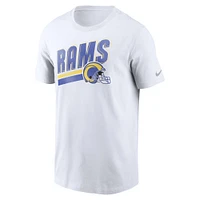Men's Nike White Los Angeles Rams Essential Blitz Lockup T-Shirt