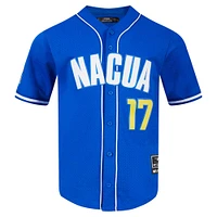 Men's Pro Standard Puka Nacua Royal Los Angeles Rams Mesh Button-Up Baseball Jersey