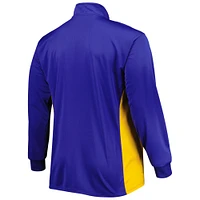 Men's Royal Los Angeles Rams Big & Tall Quarter-Zip Top
