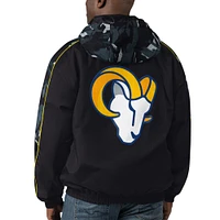 Sweat à capuche entièrement zippé Starter noir Los Angeles Rams Thursday Night Gridiron pour hommes