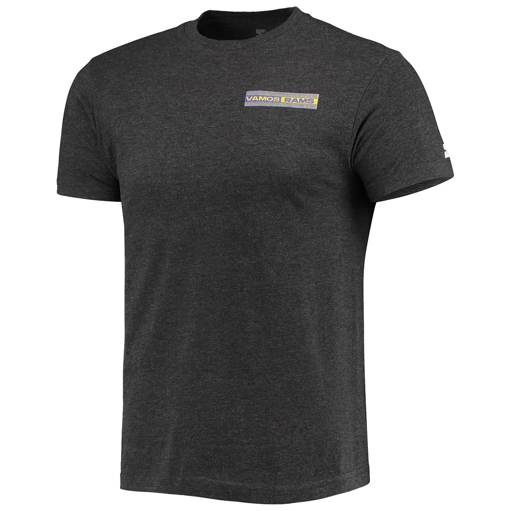T-shirt Vamos Starter noir pour hommes des Los Angeles Rams