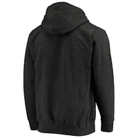 Men's Starter Charcoal Los Angeles Rams Throwback Logo Full-Zip Hoodie