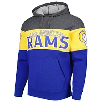 Men's Starter Heather Gray/Royal Los Angeles Rams Extreme Current - Pullover Hoodie