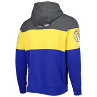 Men's Starter Heather Gray/Royal Los Angeles Rams Extreme Current - Pullover Hoodie