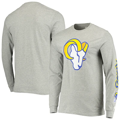 T-shirt à manches longues Starter gris chiné Los Angeles Rams mi-temps pour homme