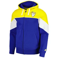 Men's Starter Royal/Gold Los Angeles Rams Running Back Full-Zip Hoodie