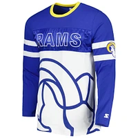 T-shirt à manches longues Starter Royal/Blanc des Rams de Los Angeles pour homme