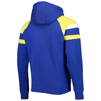 Men's Starter Royal Los Angeles Rams Draft Fleece Raglan Pullover Hoodie