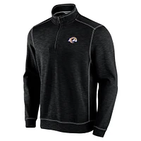Men's Tommy Bahama Black Los Angeles Rams Big & Tall Tobago Bay Half-Zip Sweatshirt