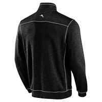 Men's Tommy Bahama Black Los Angeles Rams Big & Tall Tobago Bay Half-Zip Sweatshirt