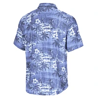 Men's Tommy Bahama Powder Blue Los Angeles Rams Coconut Point Isla Palmetta Camp Button-Up Shirt