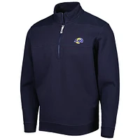Men's Vineyard Vines Navy Los Angeles Rams Shep Shirt Quarter-Zip Sweatshirt
