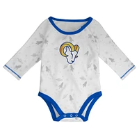Newborn & Infant White/Royal Los Angeles Rams Dream Team Bodysuit Pants Hat Set