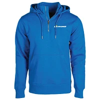 Unisex Dunbrooke  Royal Los Angeles Rams Defender Quarter-Zip Hoodie