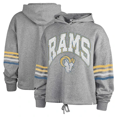 Sweat à capuche '47 Heather Grey Los Angeles Rams Upland Bennett pour femmes