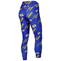 Women's Concepts Sport Royal Los Angeles Rams Breakthrough Allover Print Lounge Leggings