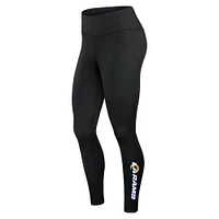 Women's Fanatics Black Los Angeles Rams Wordmark Stacked Leggings