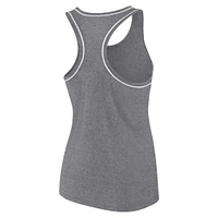 Women's Fanatics Gray Los Angeles Rams Wordmark Logo Racerback Scoop Neck Tank Top