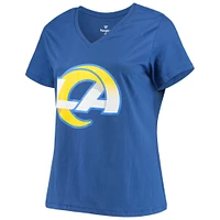 Women's Fanatics Matthew Stafford Royal Los Angeles Rams Plus Player Name & Number V-Neck T-Shirt
