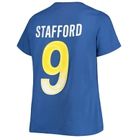 Women's Fanatics Matthew Stafford Royal Los Angeles Rams Plus Player Name & Number V-Neck T-Shirt