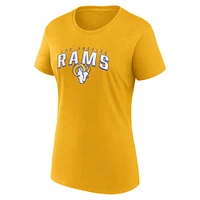 Women's Fanatics  Royal/Gold Los Angeles Rams Fan T-Shirt Combo Set