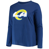 Women's Fanatics Royal Los Angeles Rams Plus Primary Logo LA Long Sleeve T-Shirt
