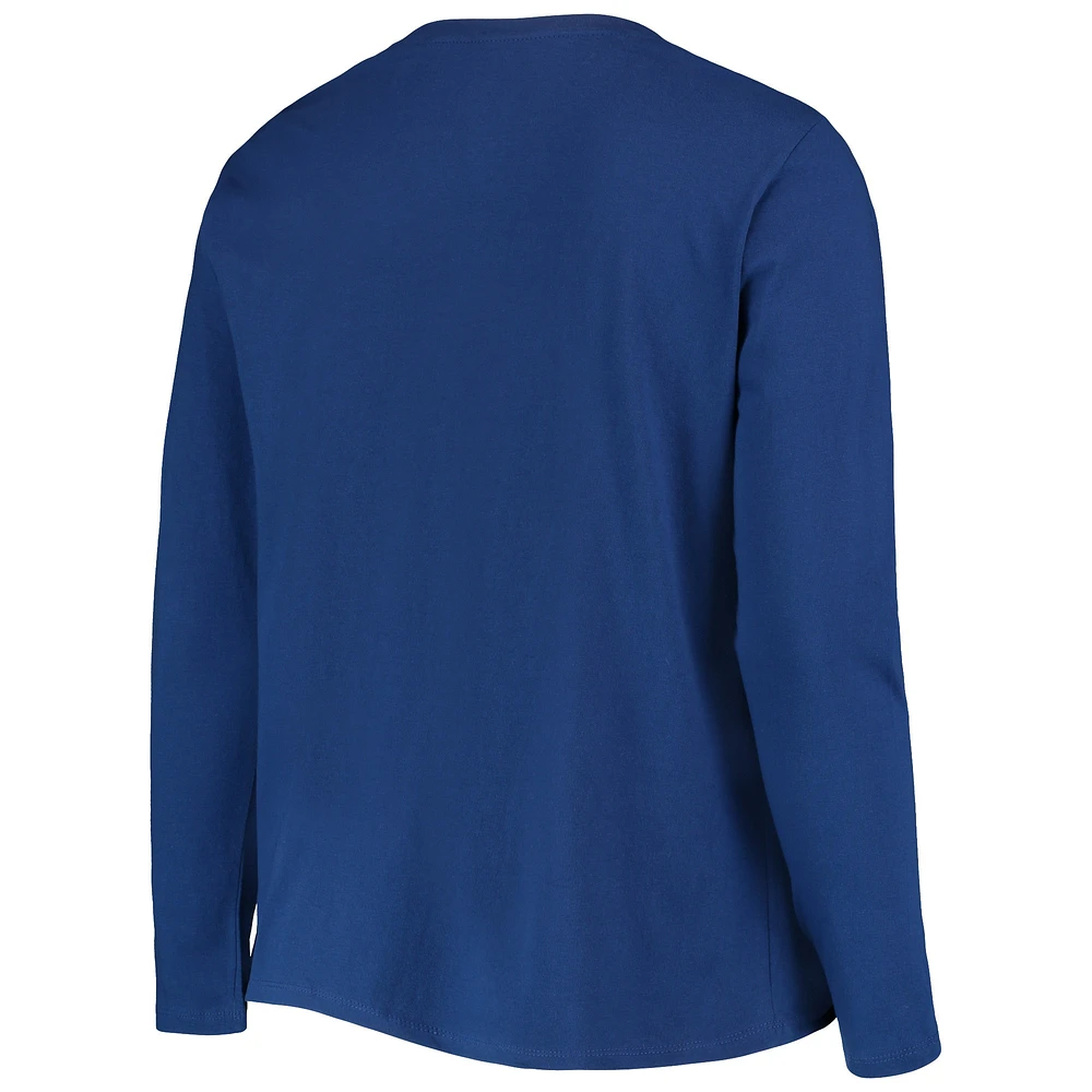 Women's Fanatics Royal Los Angeles Rams Plus Primary Logo LA Long Sleeve T-Shirt