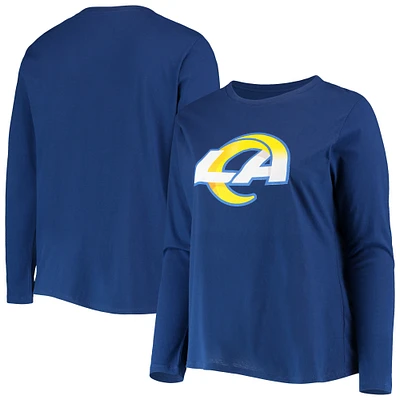Women's Fanatics Royal Los Angeles Rams Plus Primary Logo LA Long Sleeve T-Shirt