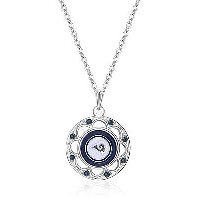 Collier à pendentif cercle Los Angeles Rams pour femme