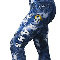 Women's MSX by Michael Strahan Navy Los Angeles Rams Aubrey Tie-Dye Leggings