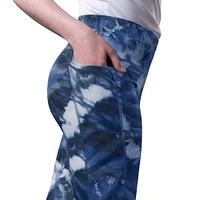Women's MSX by Michael Strahan Navy Los Angeles Rams Aubrey Tie-Dye Leggings