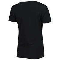 Women's New Era Black Los Angeles Rams Ink Dye Sideline V-Neck T-Shirt
