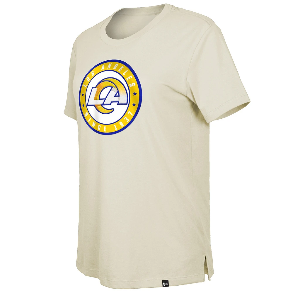 Women's New Era  Cream Los Angeles Rams 2023 NFL Draft T-Shirt