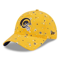 Women's New Era Gold Los Angeles Rams  Floral 9TWENTY Adjustable Hat