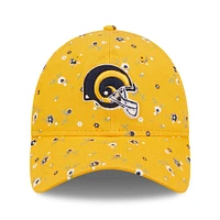 Women's New Era Gold Los Angeles Rams  Floral 9TWENTY Adjustable Hat
