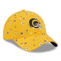 Women's New Era Gold Los Angeles Rams  Floral 9TWENTY Adjustable Hat
