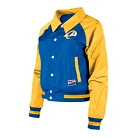 Women's New Era Royal Los Angeles Rams Coaches Raglan Full-Snap Jacket