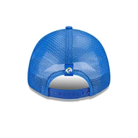 Women's New Era   Royal Los Angeles Rams Team Trucker 9FORTY Snapback Hat