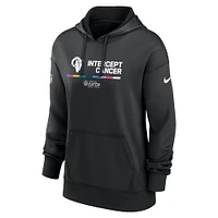 Women's Nike Black Los Angeles Rams 2022 NFL Crucial Catch - Therma Performance Pullover Hoodie