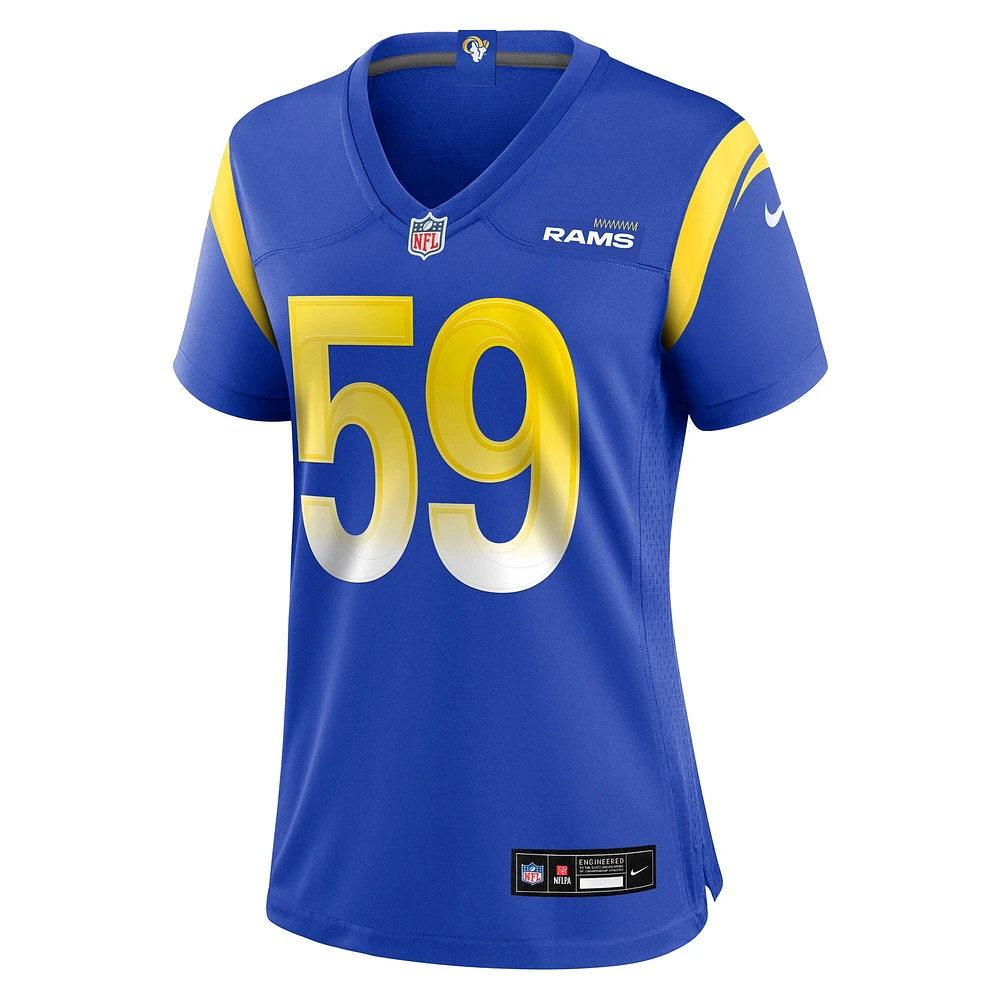 Maillot Nike Geron Christian Royal Los Angeles Rams Team Game pour femme