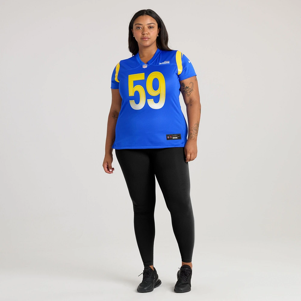 Maillot Nike Geron Christian Royal Los Angeles Rams Team Game pour femme