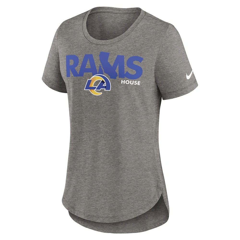 T-shirt Nike Los Angeles Rams Local Fashion tri-mélange anthracite chiné pour femme