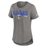 T-shirt Nike Los Angeles Rams Local Fashion tri-mélange anthracite chiné pour femme