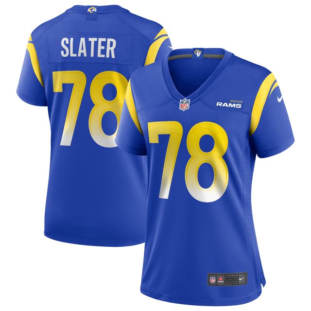 Maillot de joueur retraité Nike Jackie Slater Royal Los Angeles Rams Game pour femme