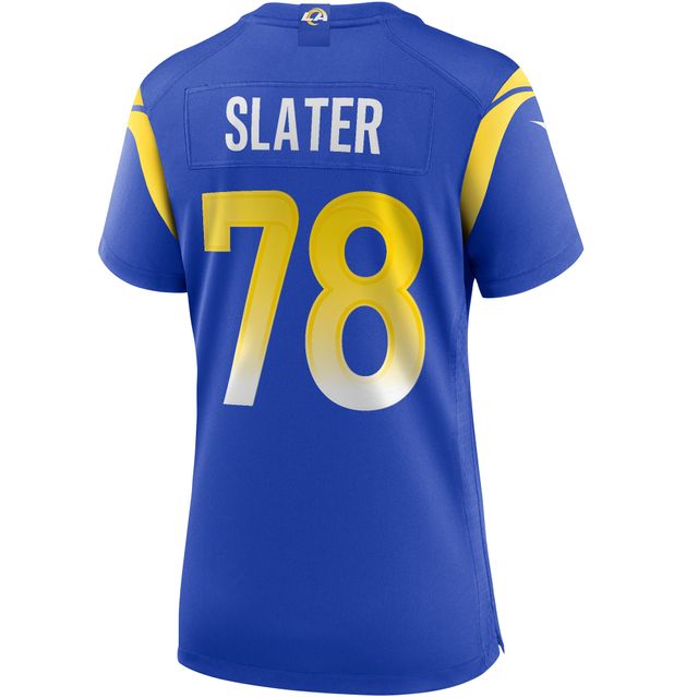 Maillot de joueur retraité Nike Jackie Slater Royal Los Angeles Rams Game pour femme