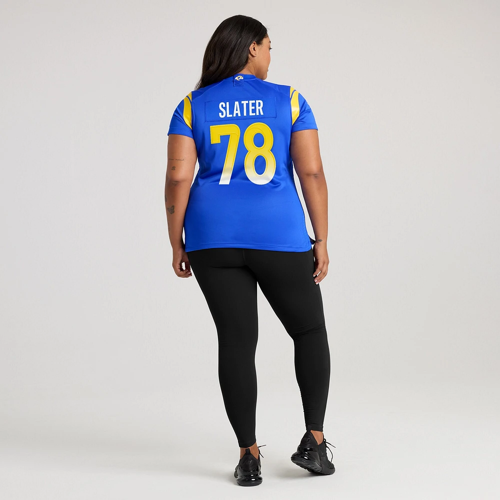 Women's Nike Jackie Slater Royal Los Angeles Rams Game Retired Player Jersey